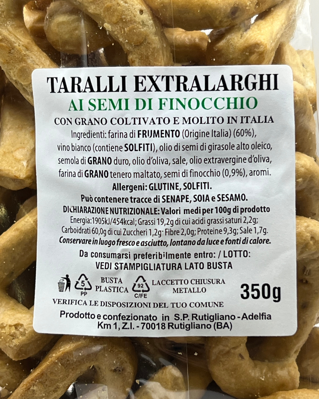 Taralli XL (mit Fenchelsamen)