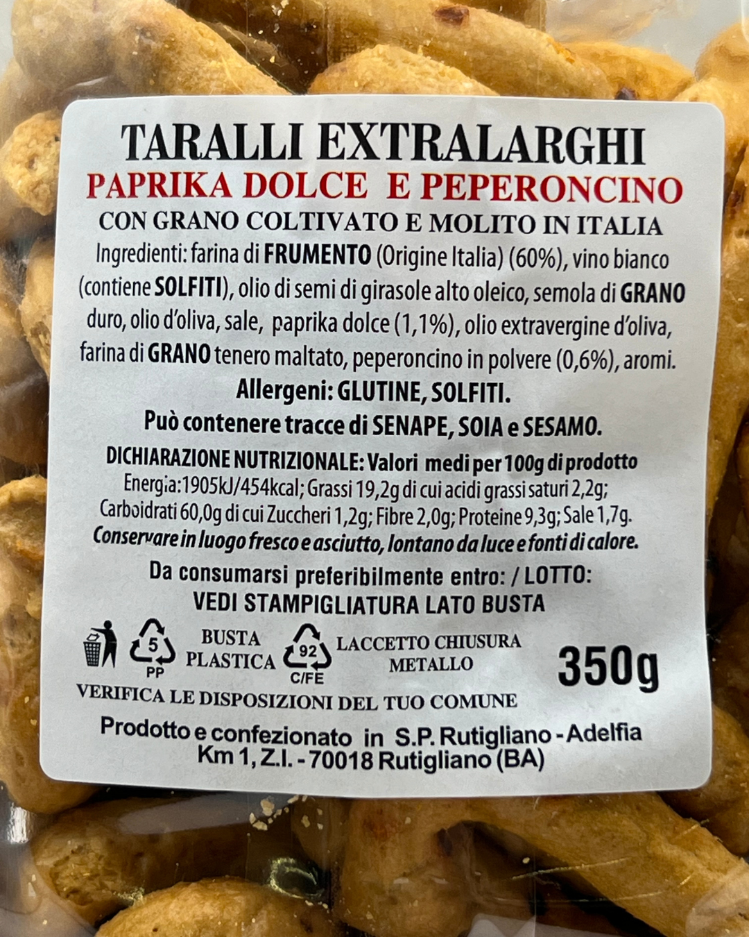 Taralli XL (mit Paprika und Chili)