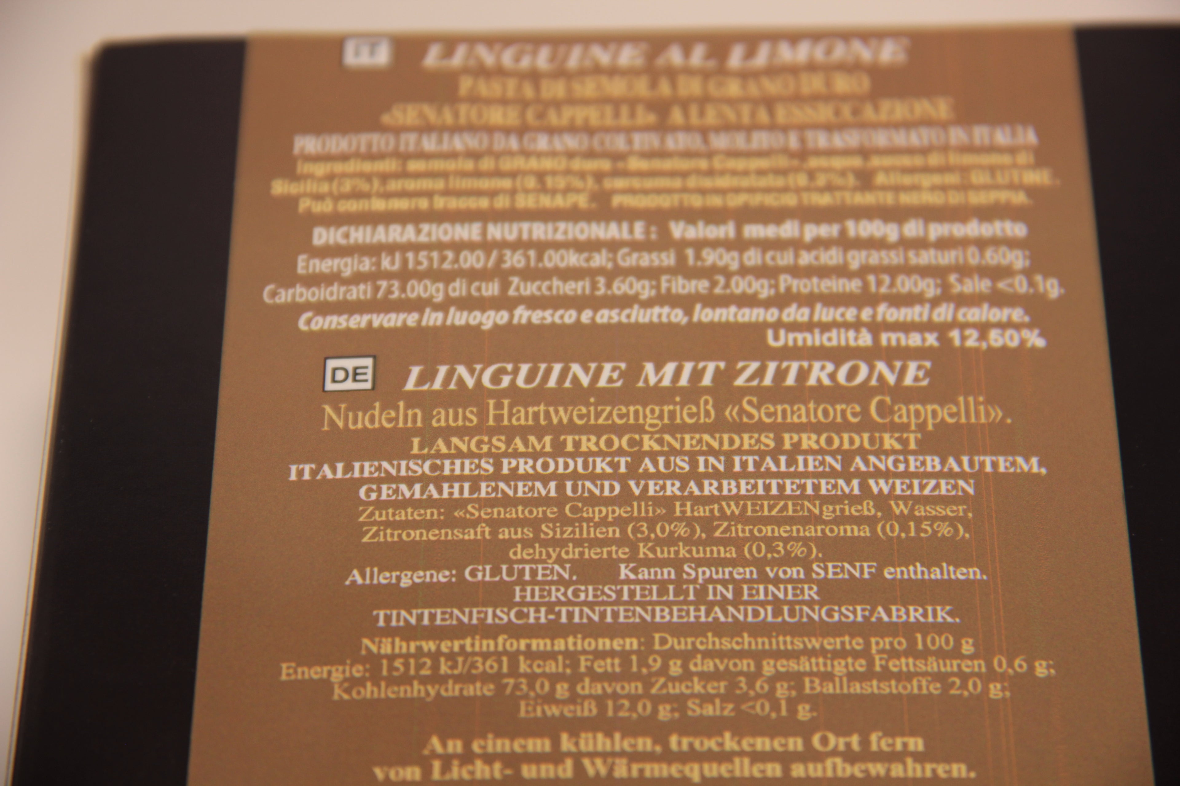 Linguine al Limone (Zitrone)