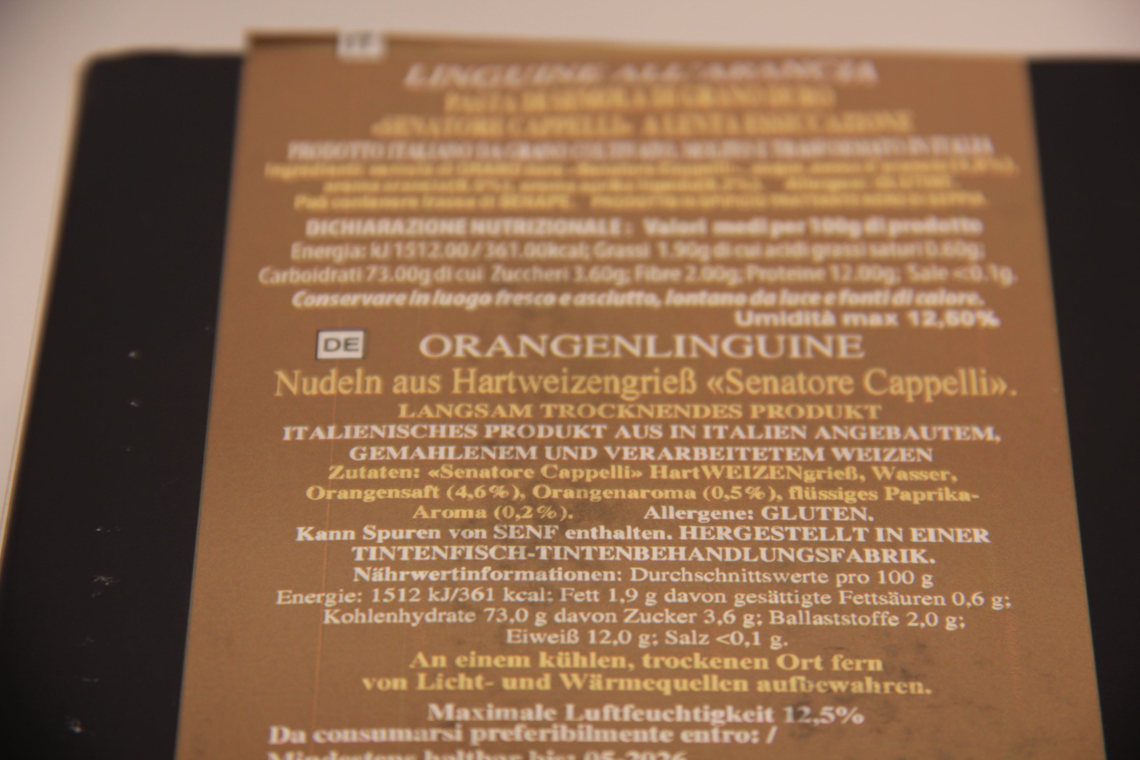 Linguine all'Arancia (Orange)