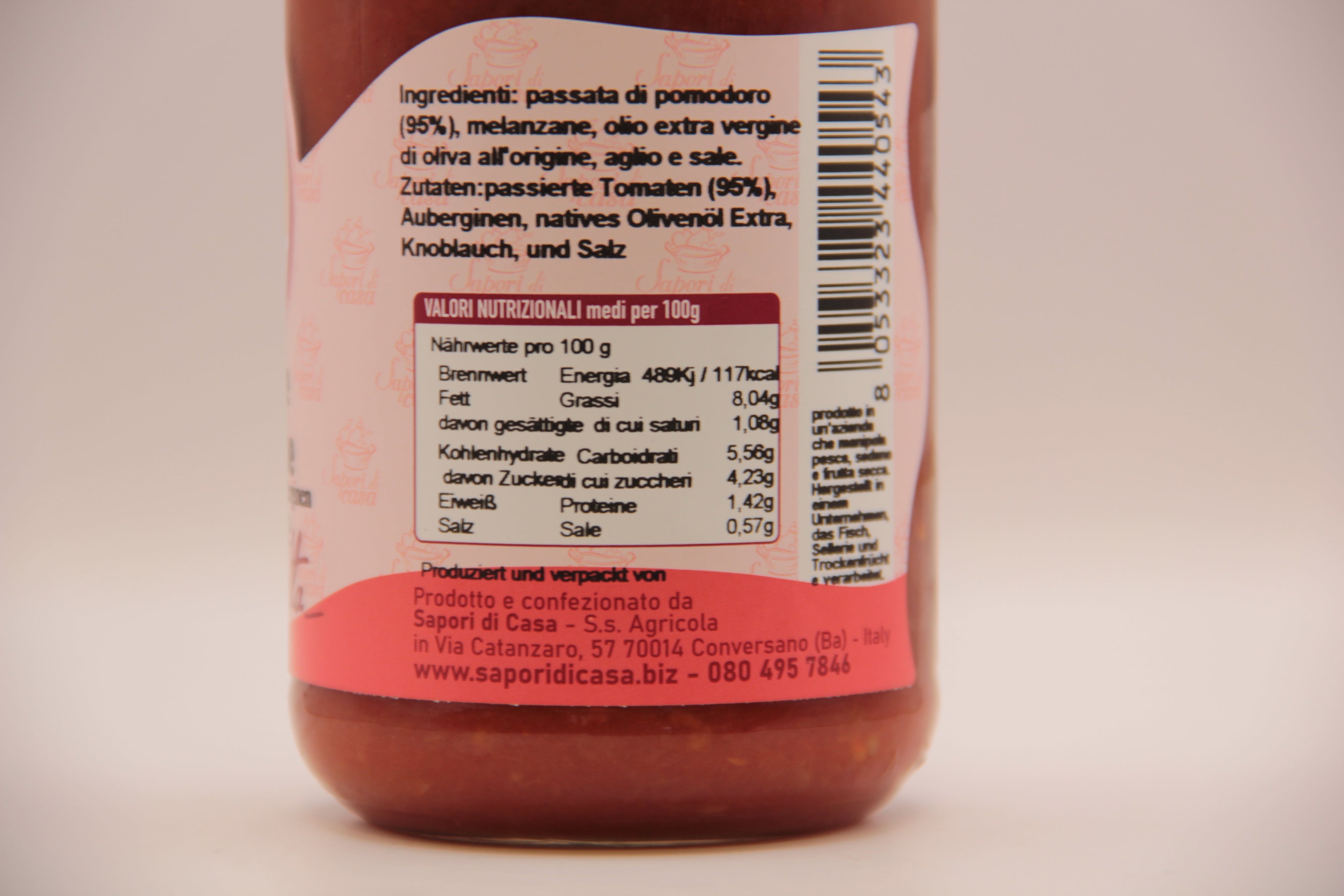 Tomatensauce mit Aubergine
